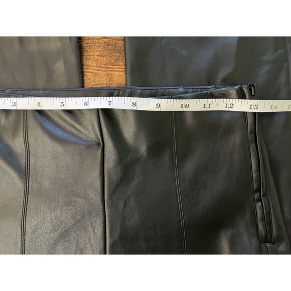 Zara high rise bootcut faux leather pants - Picture 8 of 14